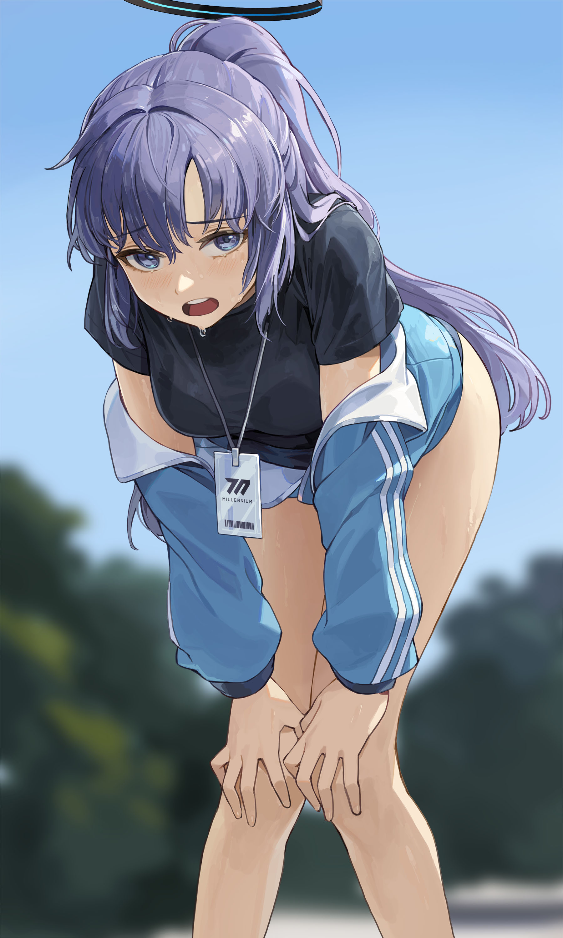 Cotta Blue Archive Hayase Yuuka Buruma Gym Uniform Halo Wet 1092518 Yandere 